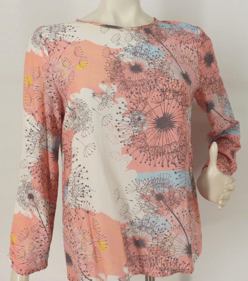 V. MILANO Italy Blusenshirt bunt mit Allover Print