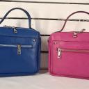 Tasche Henkeltasche Ledertasche im Crossbody Look in Royalblau oder Fuchsia
