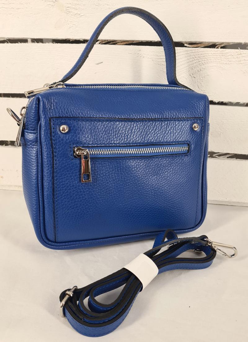 Tasche Henkeltasche Ledertasche im Crossbody Look in Royalblau oder Fuchsia