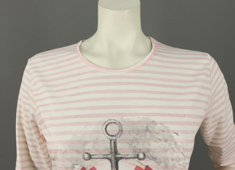 Zwillingsherz Shirt hellblau oder rosa Streifen Anker Motiv