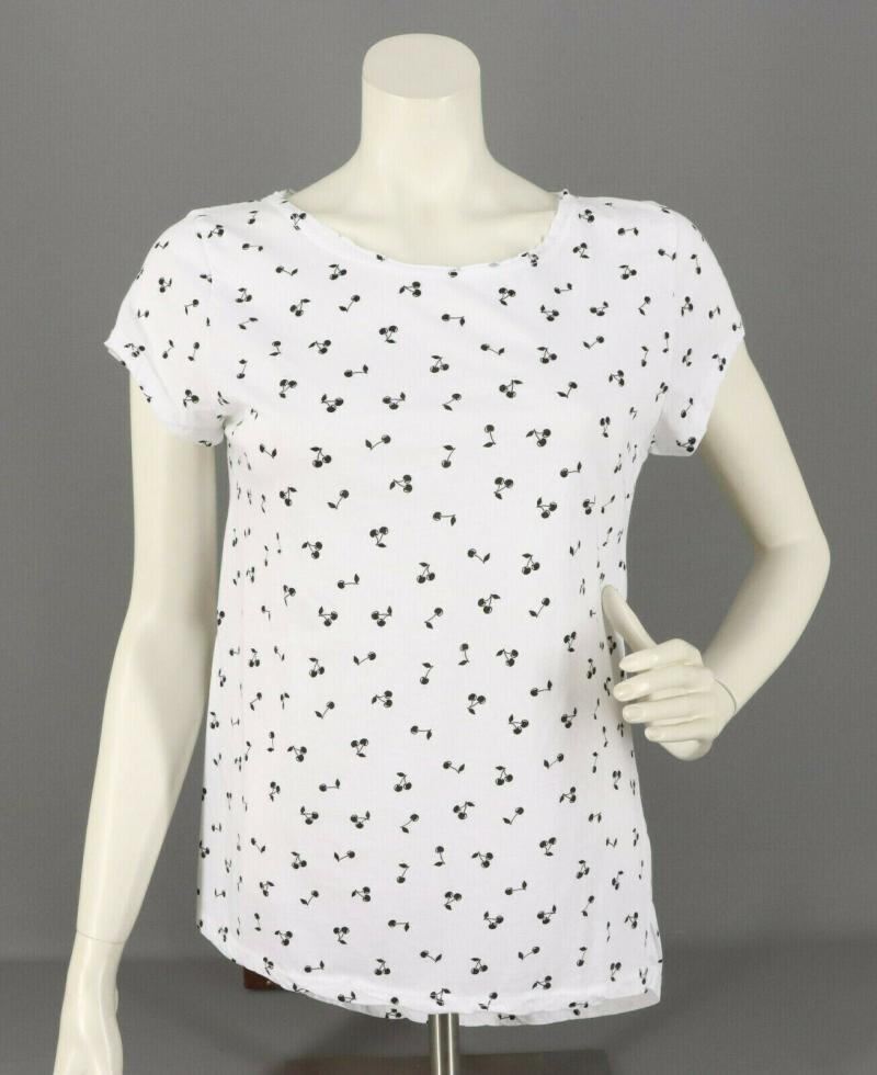 V.Milano Italy T-Shirt weiß oder rosé Kirschen Motiv Baumwolle Größe M