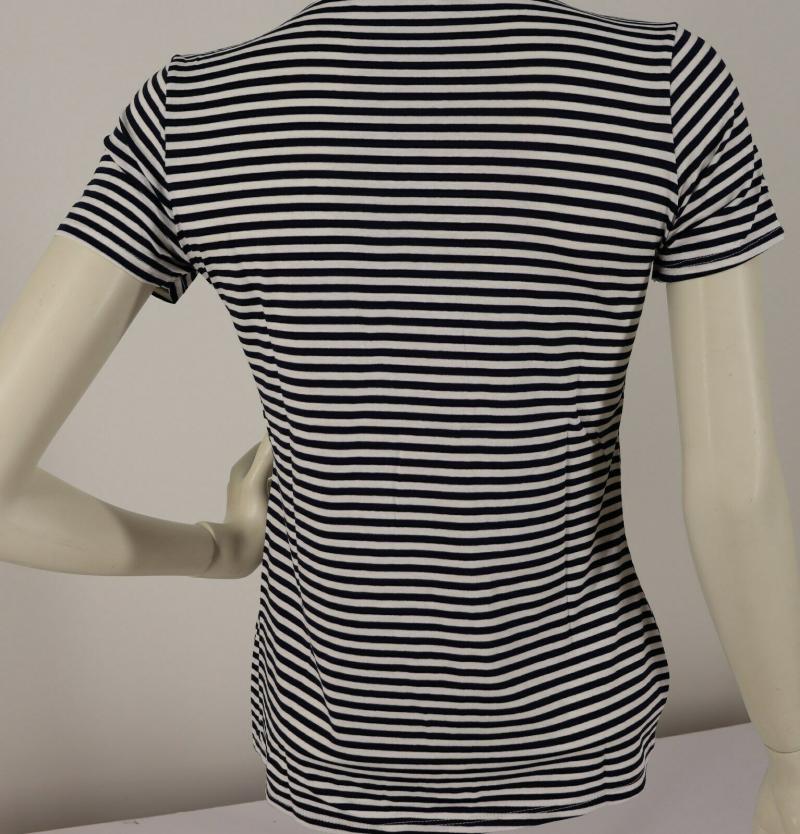 V.Milano Italy T-Shirt  geringelt Streifen mit Viskose Größe M Pailletten