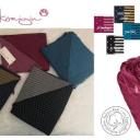 Heidekönigin Dreieckstuch zum Wenden Bio-Baumwolle Punkte oder Steifen schwarz, marineblau, brombeer oder pazifik