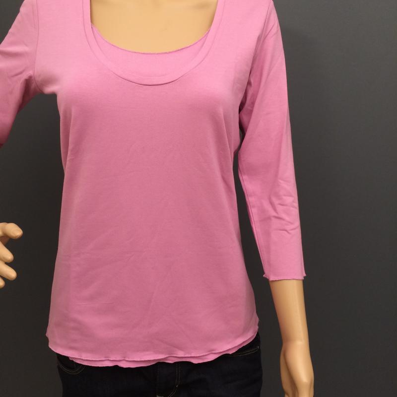 Heine T-Shirt ¾ Arm pink  Größe 34 oder 36 mit Viskose