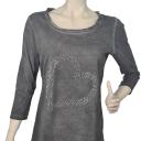 Kurt Kölln Shirt 3/4 Arm grau oder altrosa Nieten-Herz
