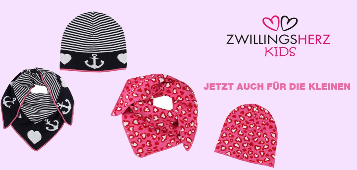 Zwillingsherz KIDS Dreieckstuch & Mütze im Set aus Organic Cotton